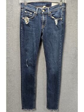 Rag & Bone Distressed Ankle Skinny Jeans Size 25
